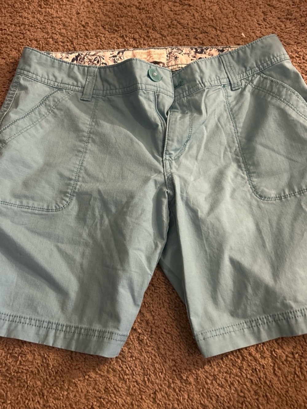 Eddie Bauer Light Blue Flat Front Men's Shorts
